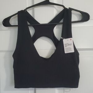 NWT Lululemon Bend This Front To Back Bra Scoop And Cross Neck Black SzS/Msz6-8